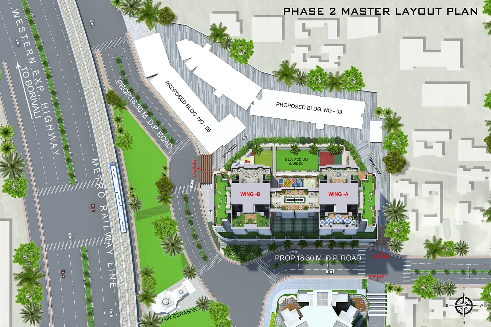 Northern Hills Dahisar master plan layout